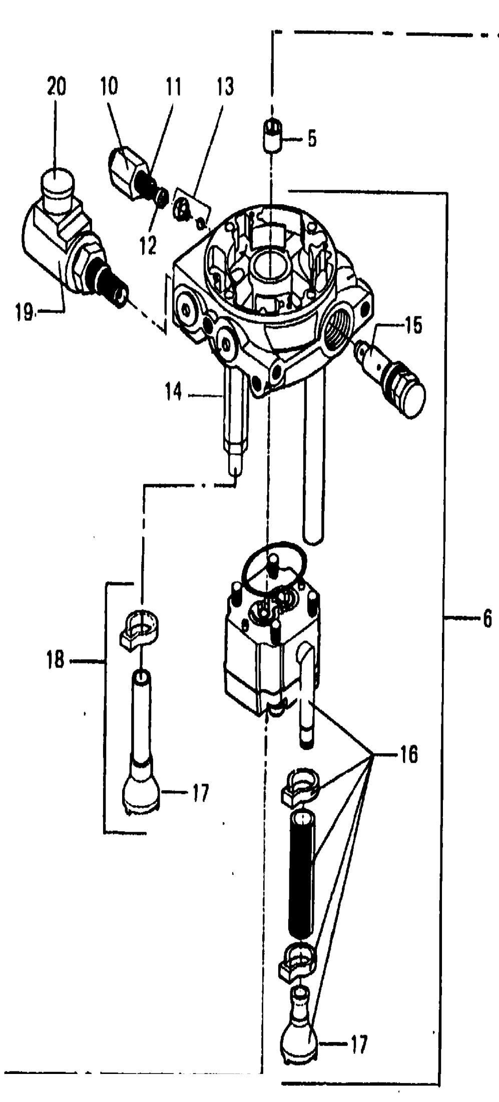Схема узла 003.981.07.03 · pump aggregat · Схема 2 для Linde T16/T18/T20, каталог Год не указан