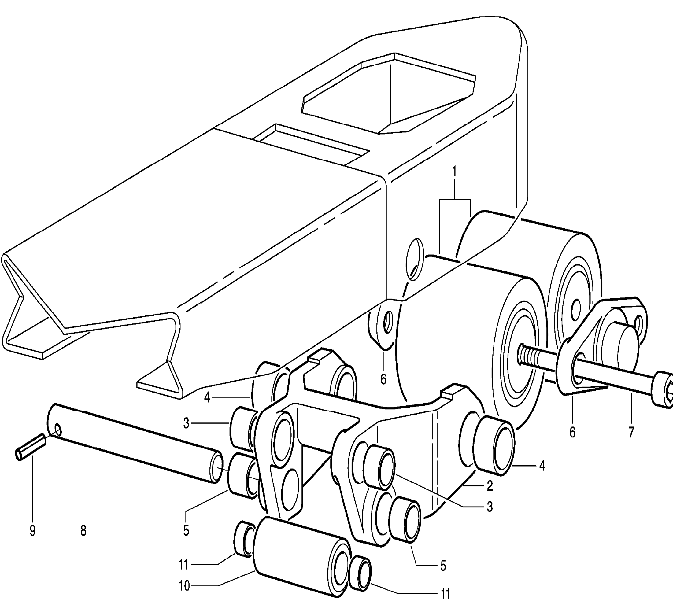 Схема узла 360.850.11.02 · load castor assy. · Схема 1 для Linde T16/T18/T20, каталог Год не указан