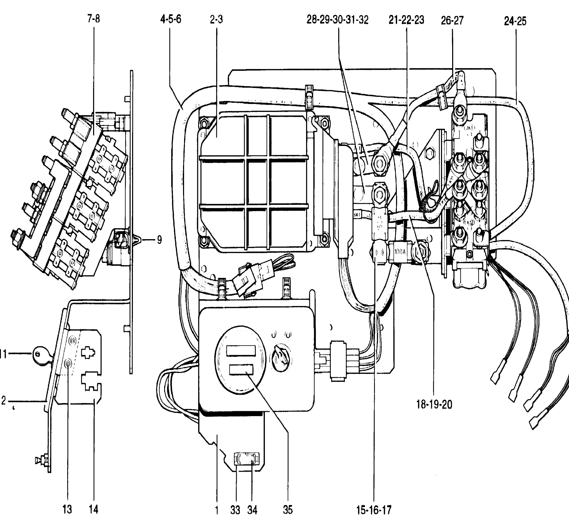 Схема узла 360.360.50.28 · electr. controls assy. · Схема 1 для Linde T16/T18/T20, каталог Год не указан