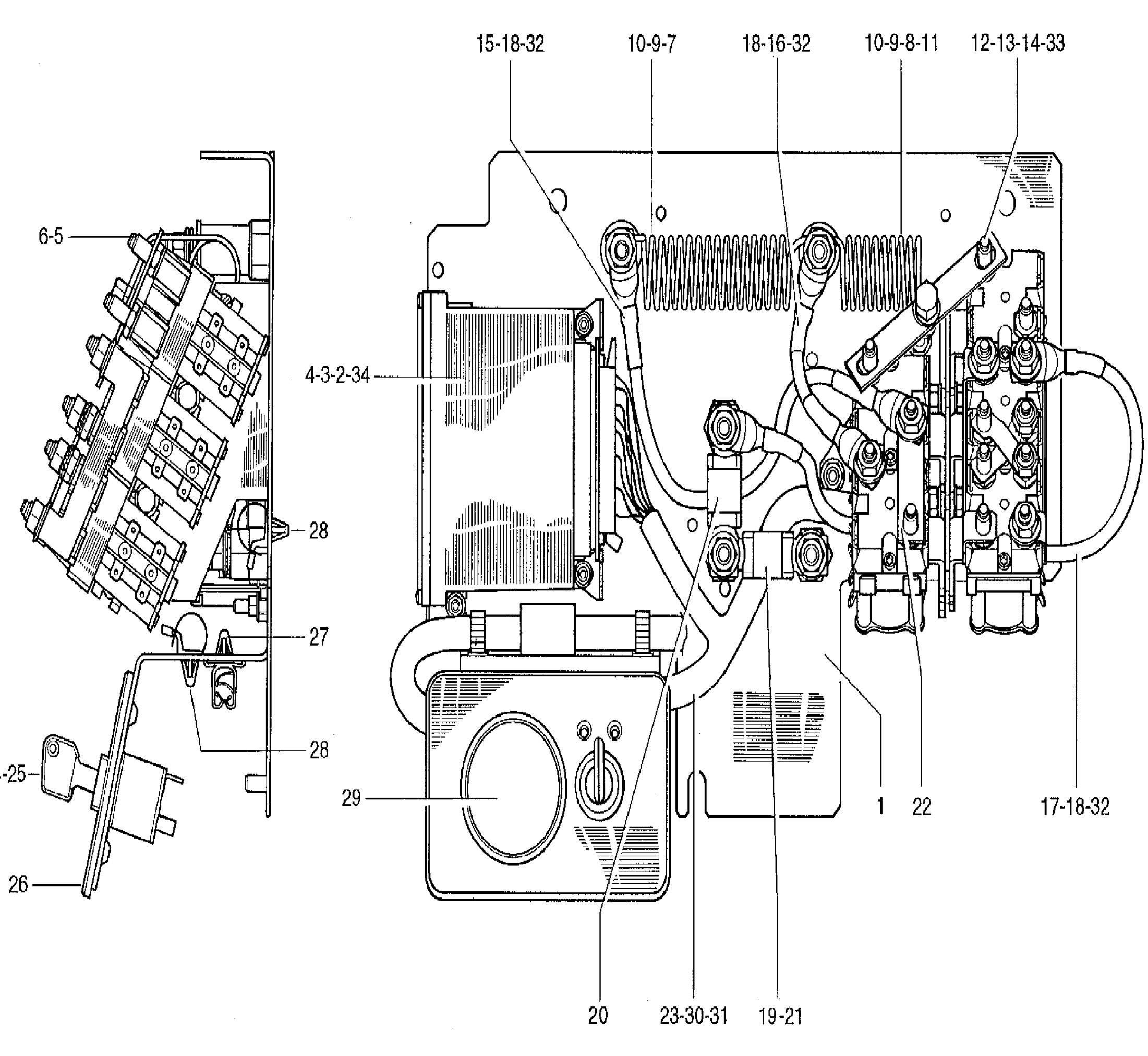 Схема узла 360.360.82.06 · contactor assy. для Linde T16/T18/T20, каталог Год не указан
