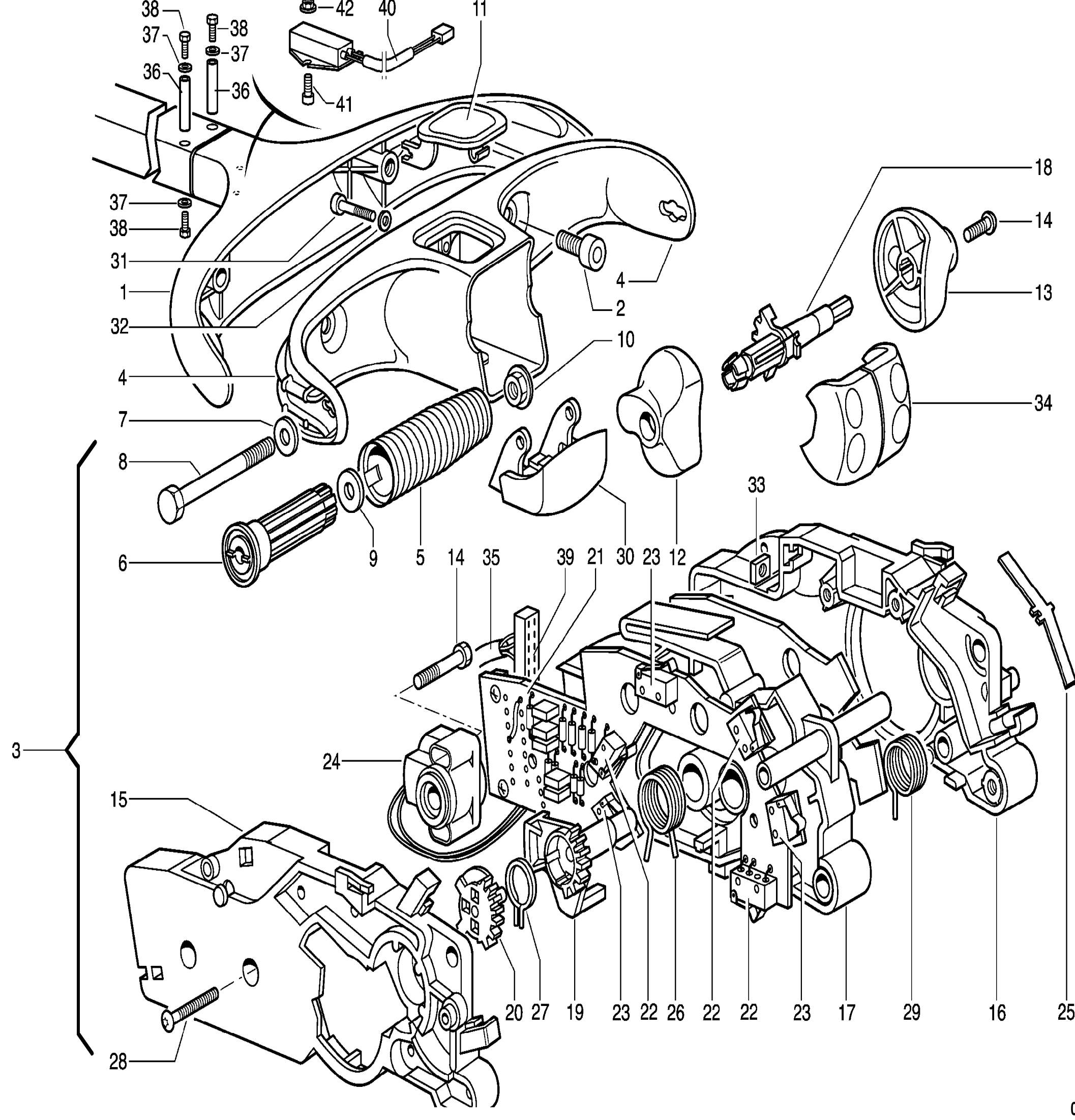 Схема узла 309.540.60.61 · tiller assy. 360 для Linde T16/T18/T20, каталог Год не указан