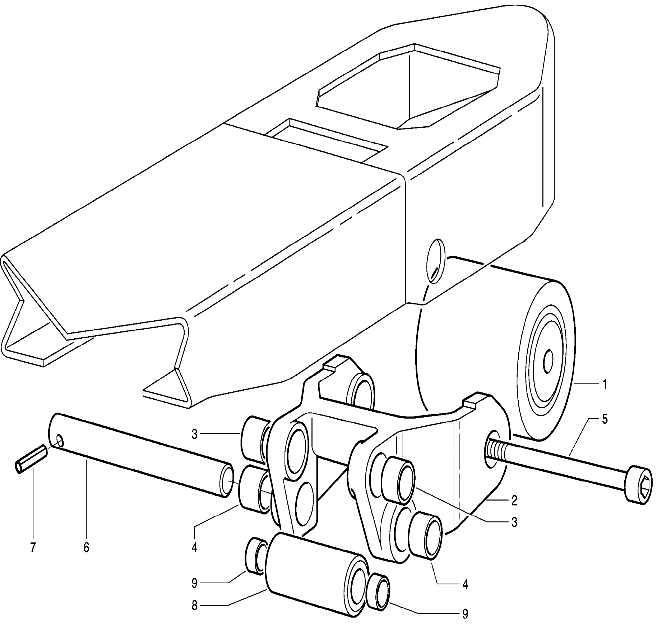 Схема узла load castor assy. · Схема 1 для Linde T16/T18/T20, каталог Год не указан