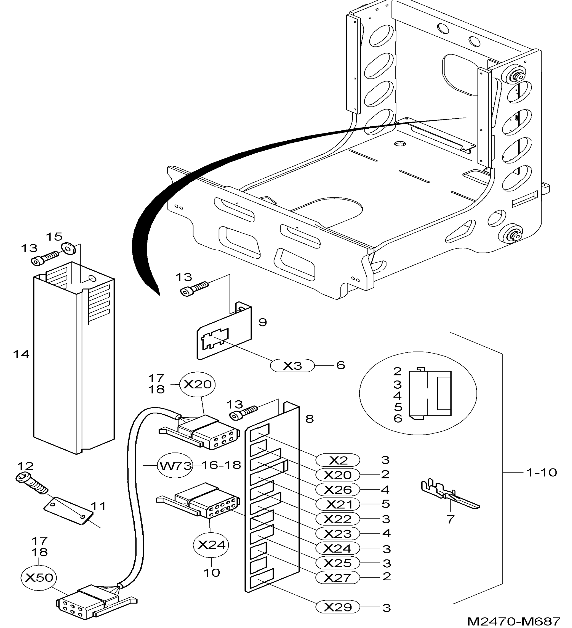 Схема узла WIRING KIT · Схема 1 для Linde K, каталог 2008