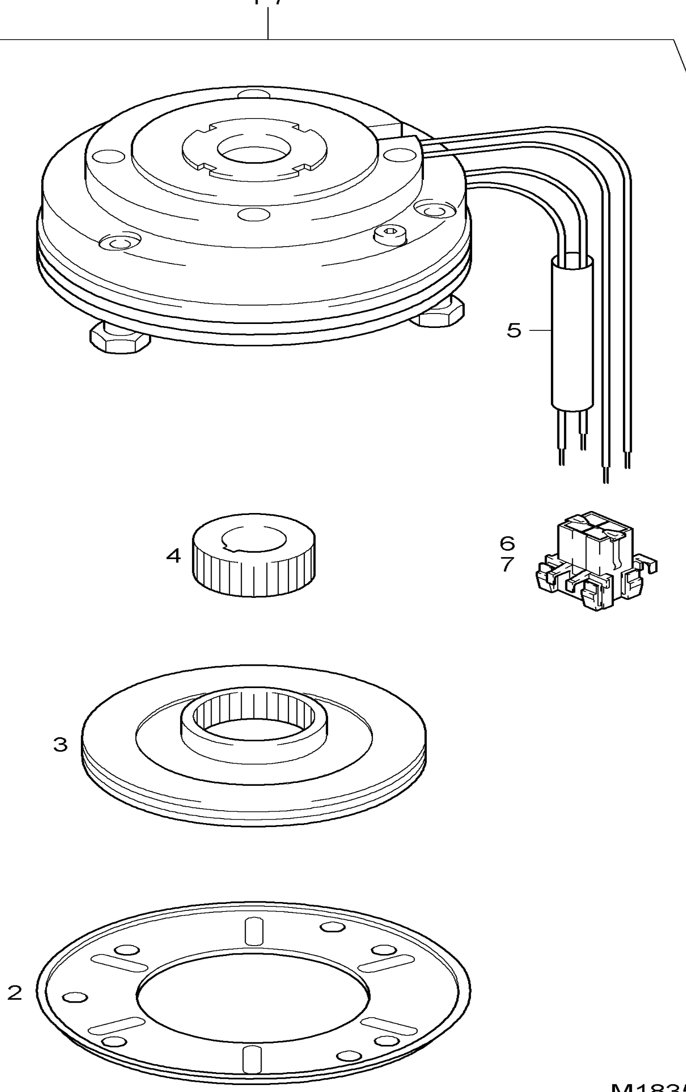 Схема узла SPRING-OPERATED BRAKE для Linde K, каталог 2008