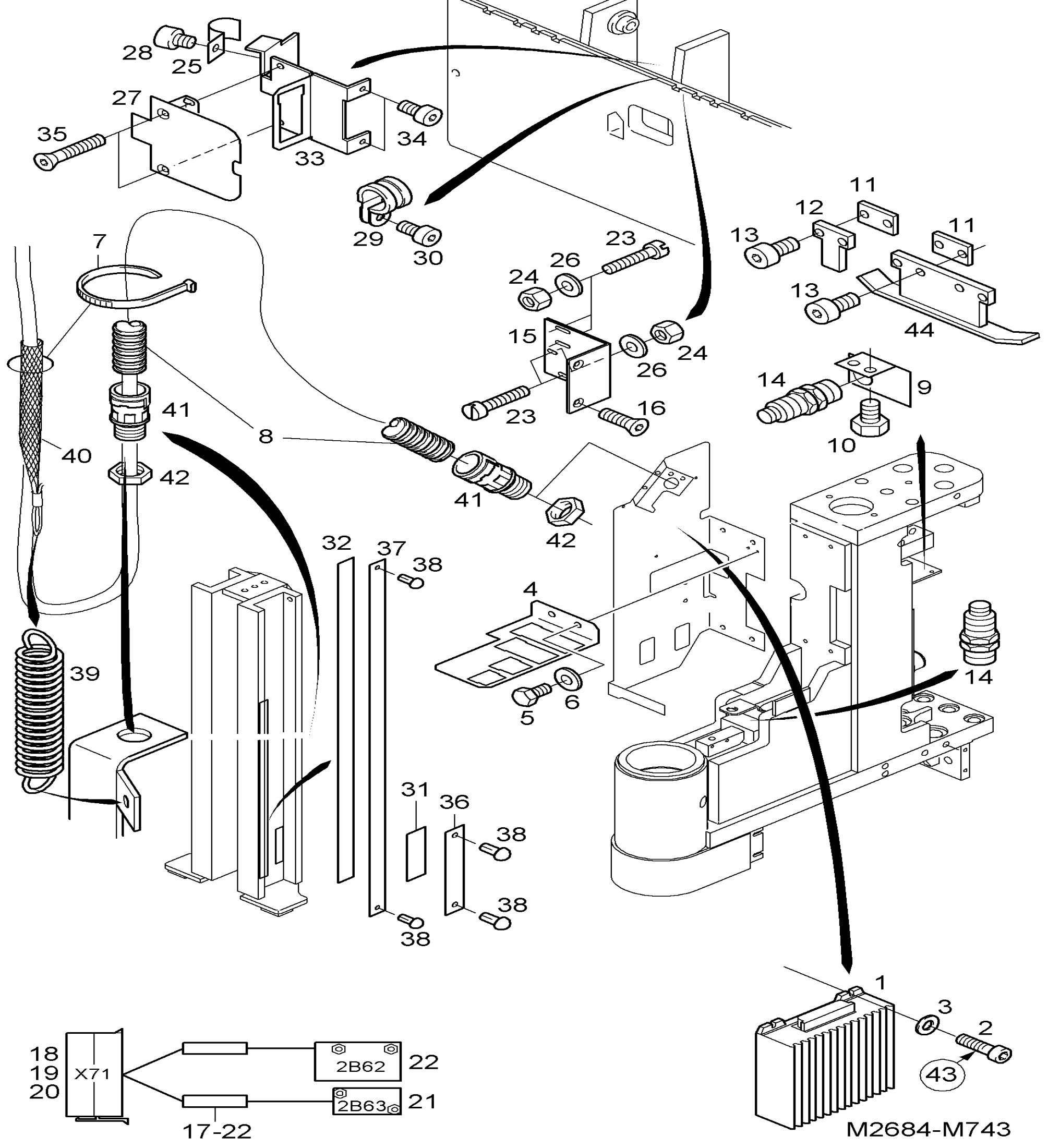 Схема узла W8433994 · CONTROL для Linde K, каталог 2008